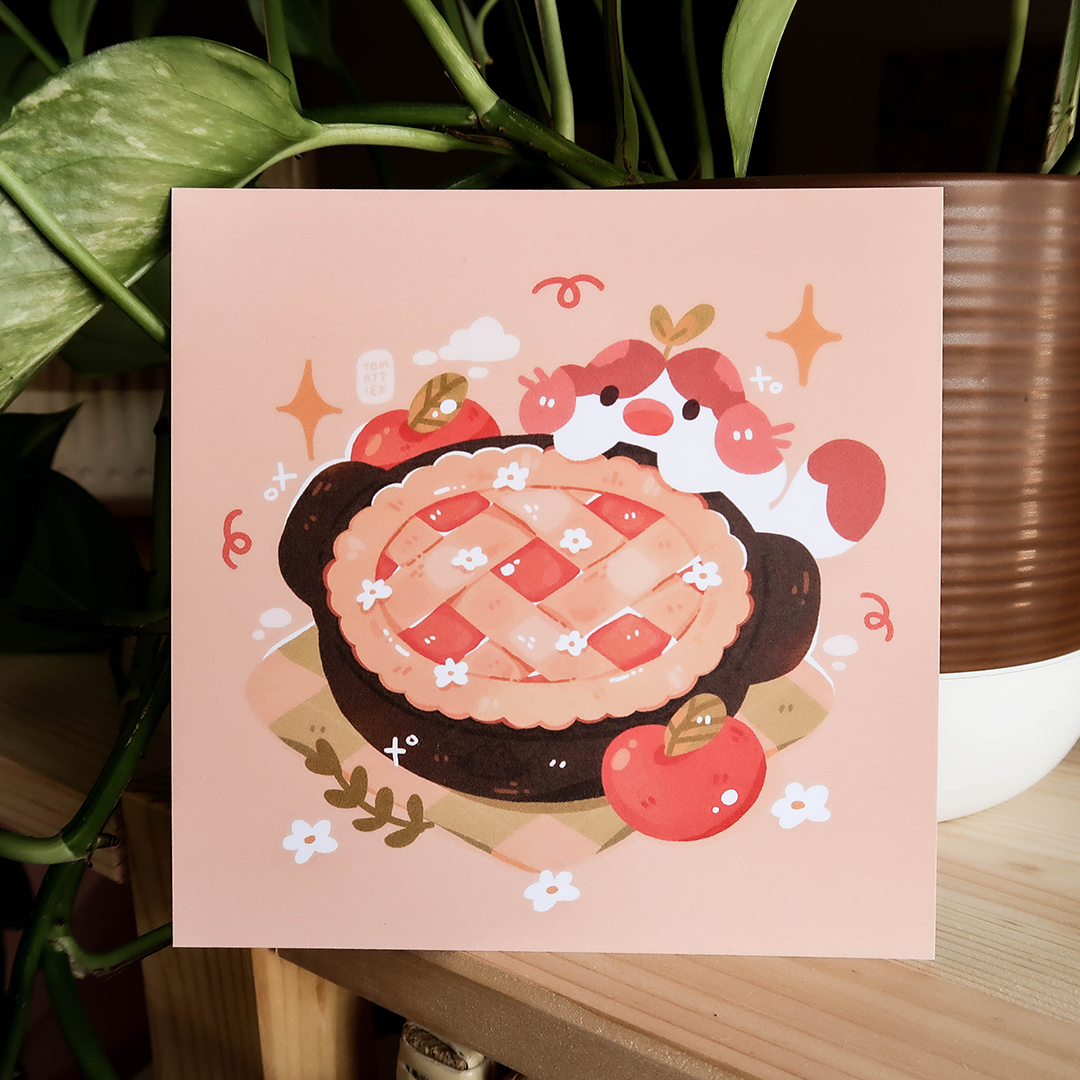 Apple Pie Cat Art Print