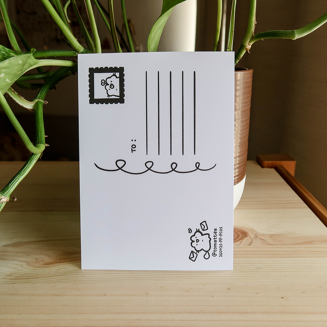 Bus Stop Cat A6 Postcard