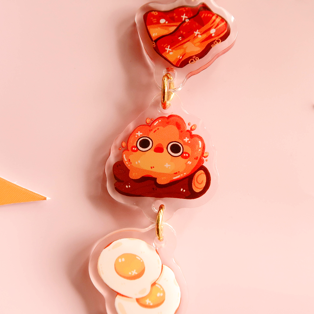 Calcifer Epoxy Triple Charms