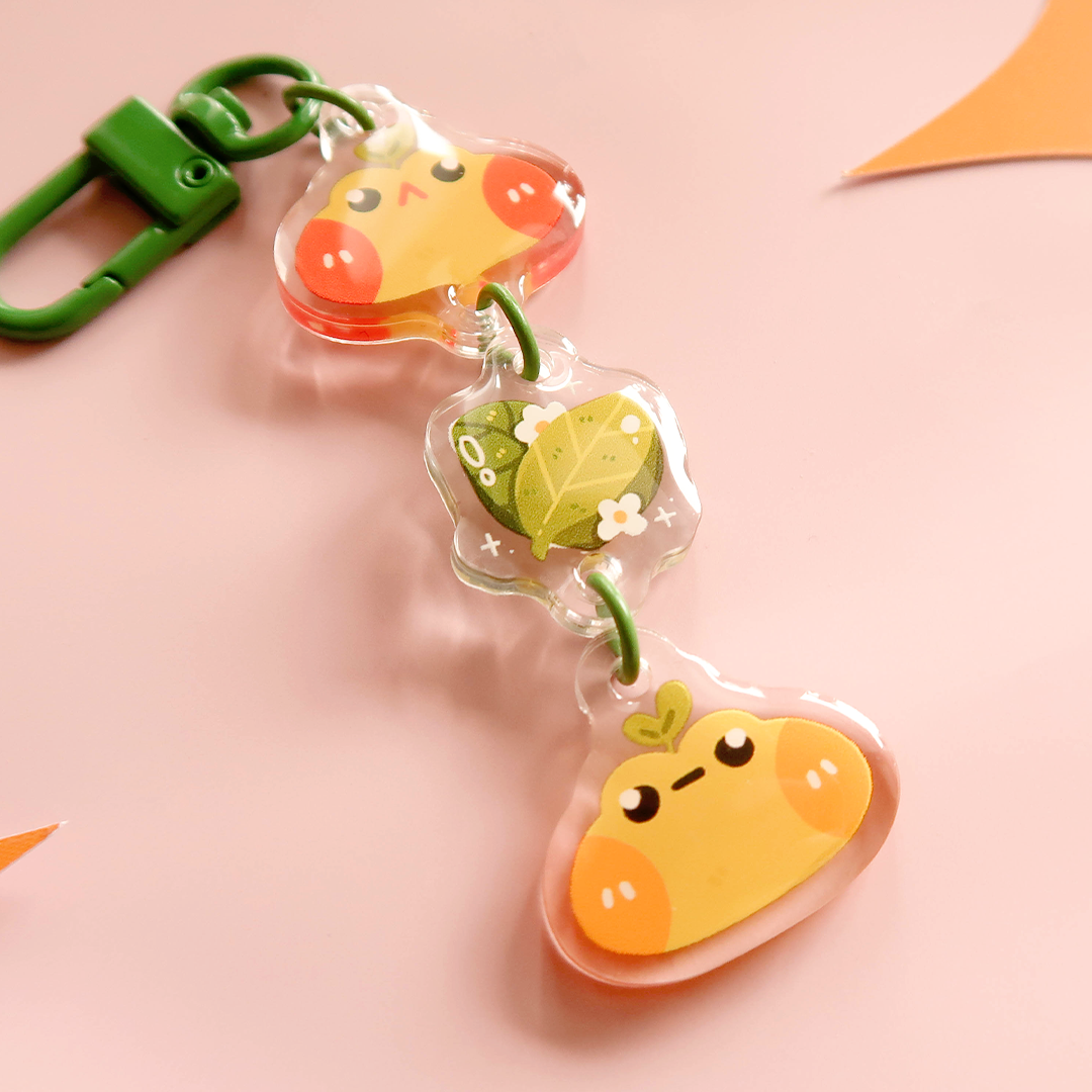 Froggo Buddies Epoxy Triple Charms