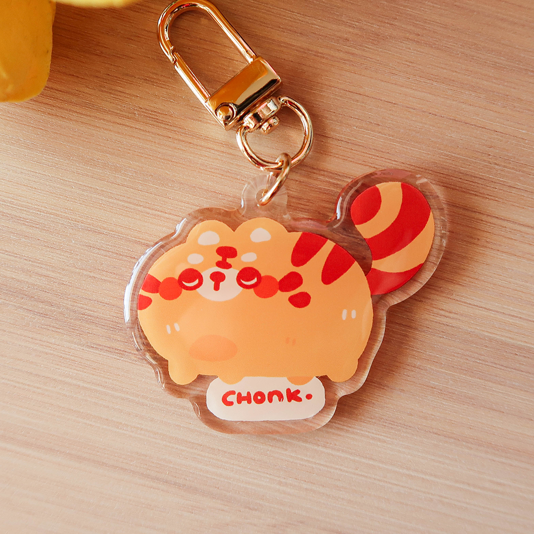 Chonky Tiger Epoxy Keychain