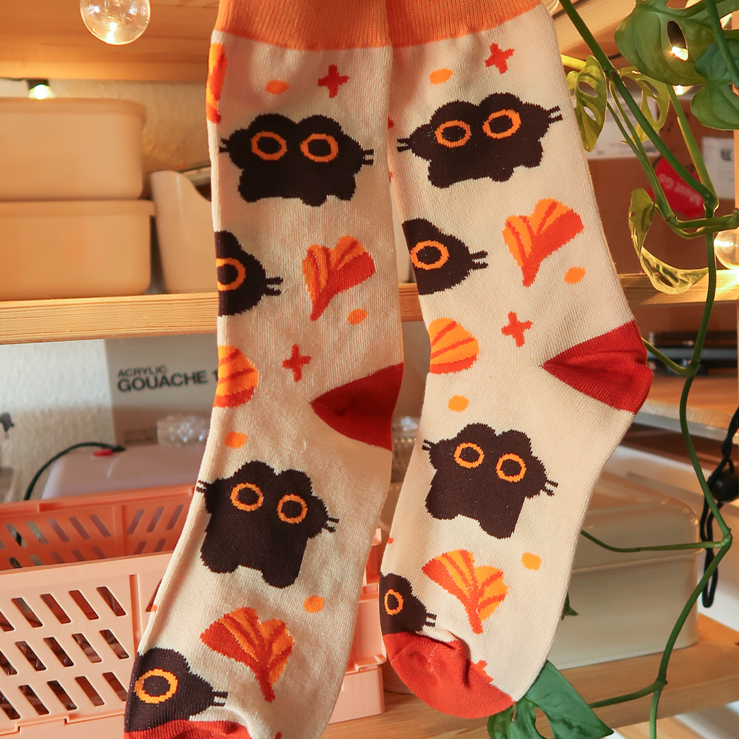 Gingko Black Cats Socks