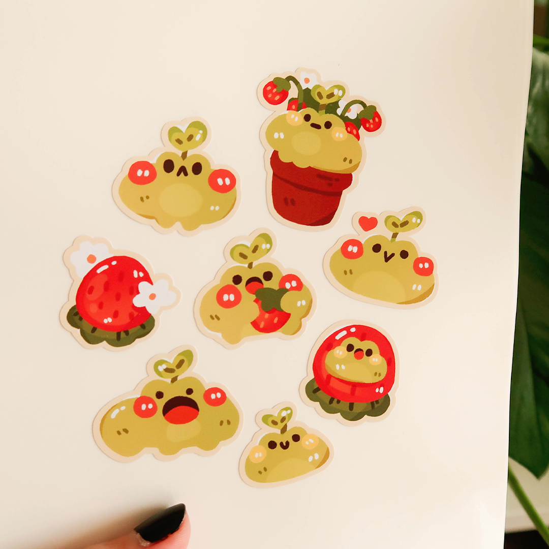 Cute Berry Froggos Sticker Sheet