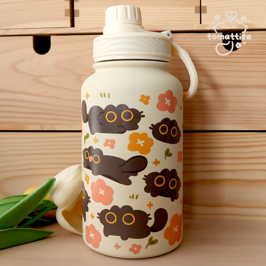 Insulated Bottle - Silly Black Cats