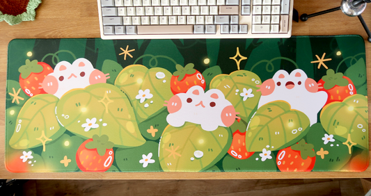 Strawberry Cats Desk Mat