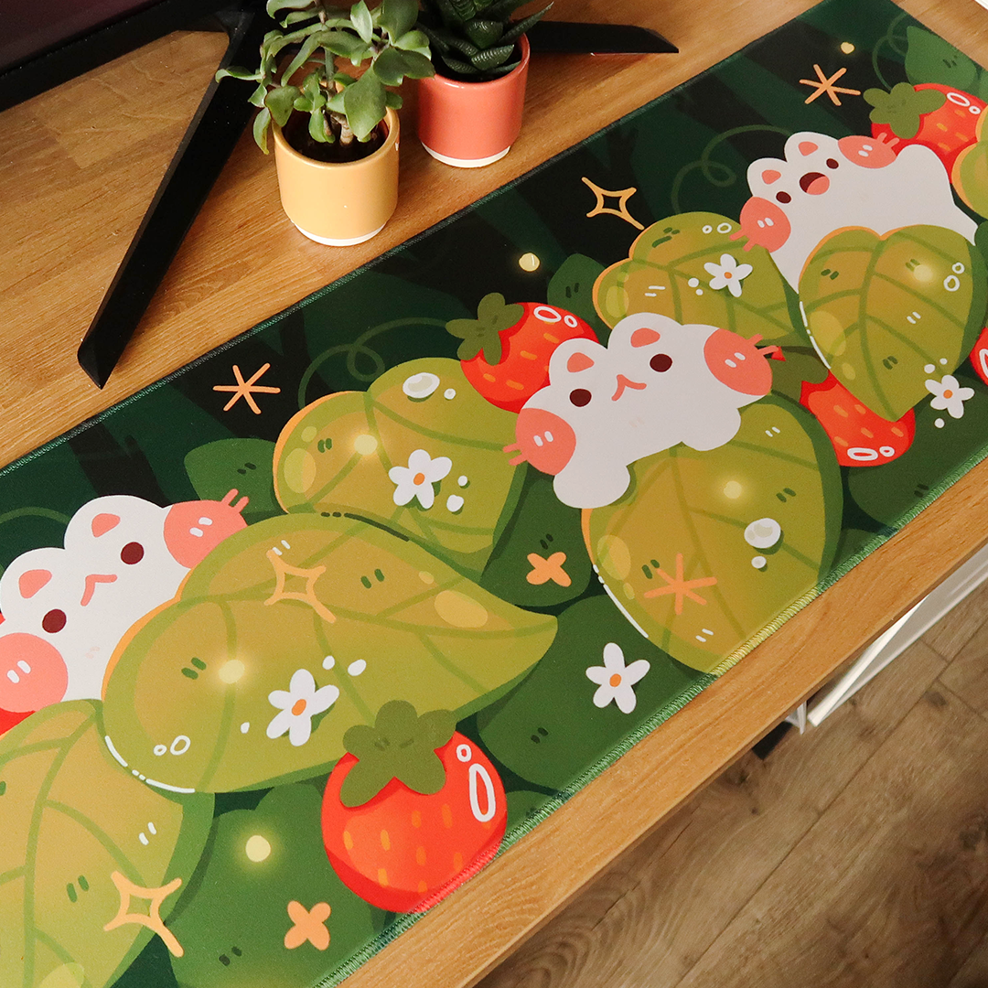 Strawberry Cats Desk Mat