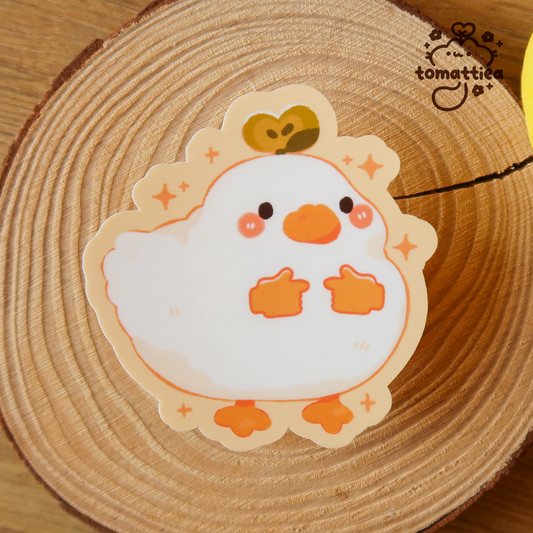 Shy Duckie Vinyl Diecut Sticker