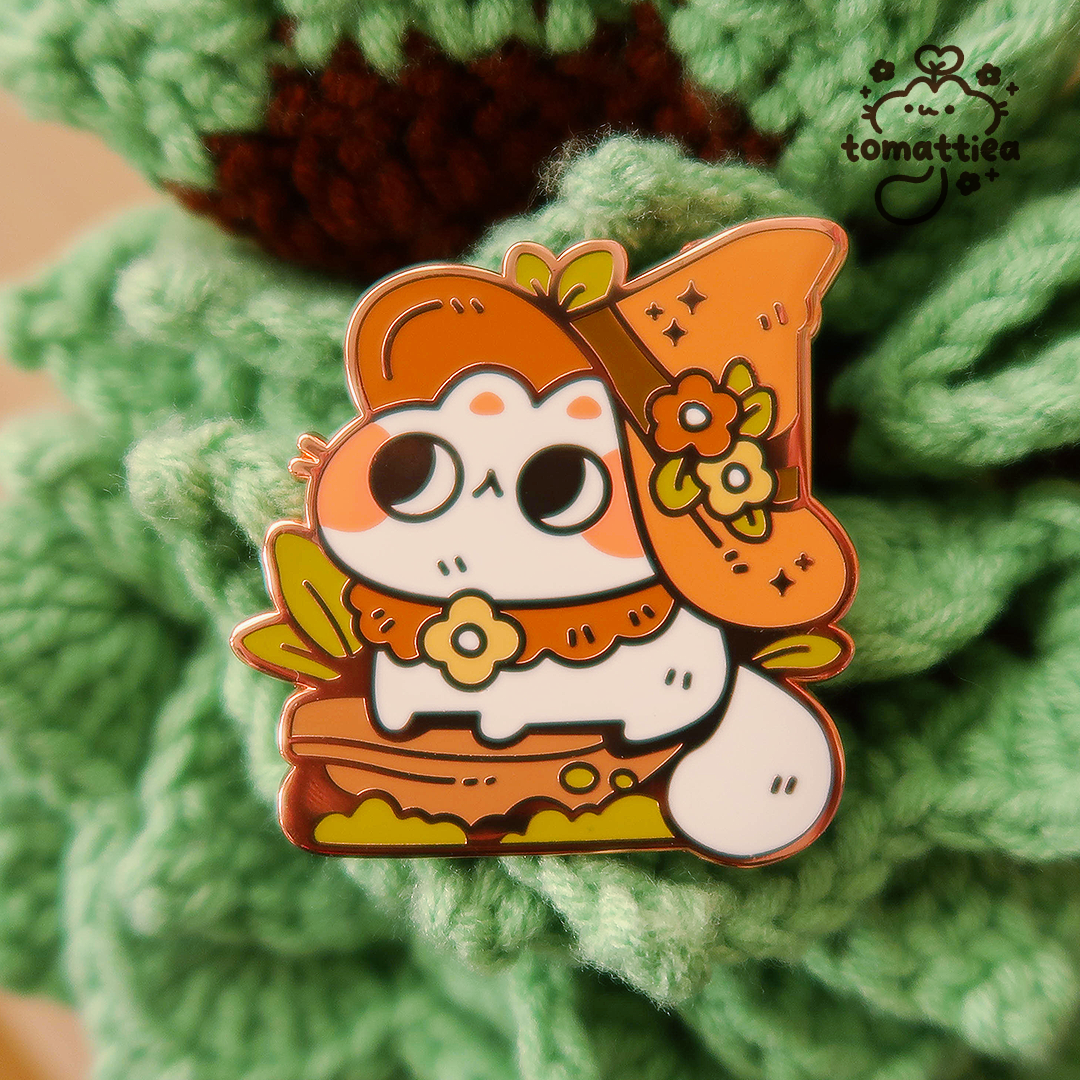 Forest Witch Cat Enamel Pin