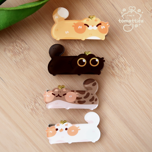 Chonky Cats Acrylic Hairclip Set