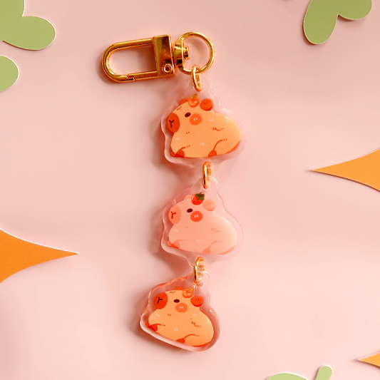 Capybara Loaf Epoxy Triple Charms