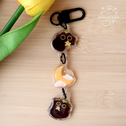 Luna Cat Epoxy Triple Charms