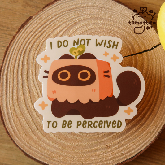 Do Not Perceive Cat Vinyl Diecut Sticker