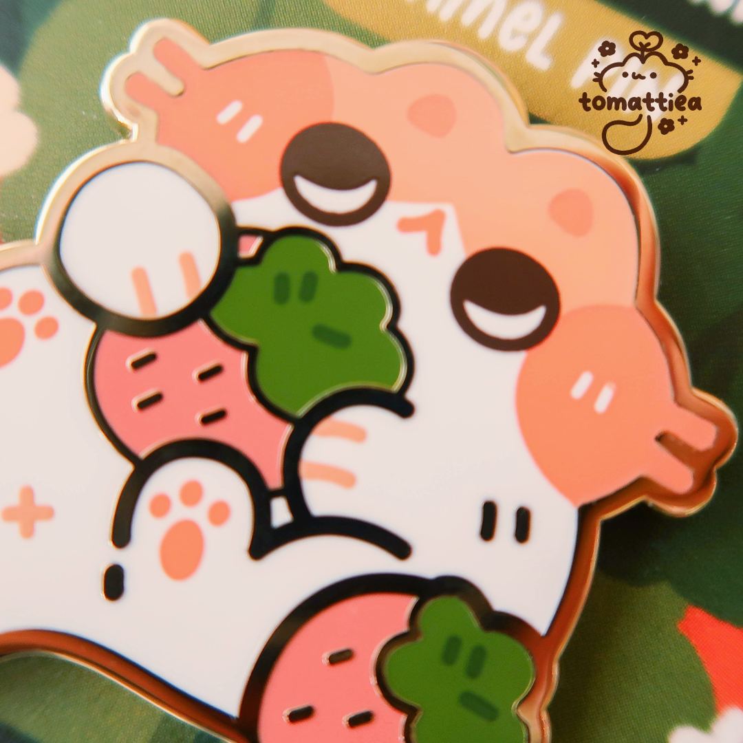 Strawberry Kitty Enamel Pin