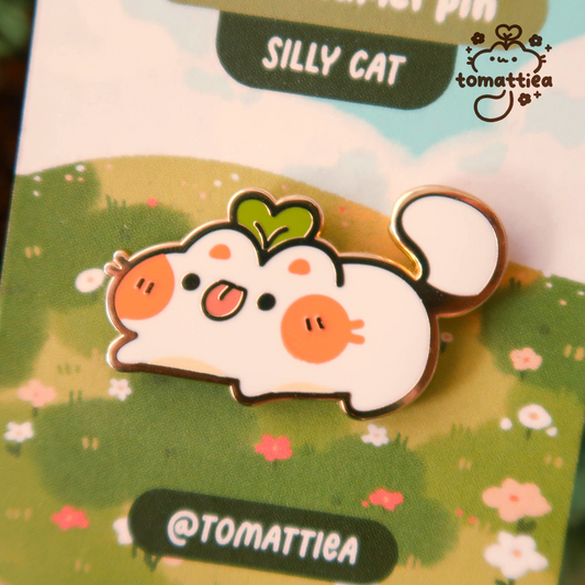 Silly Cat Mini Enamel Pin