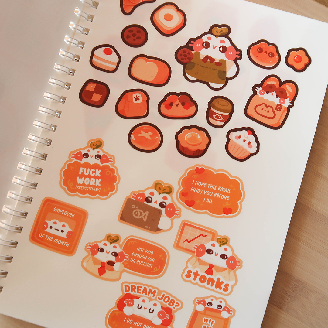 Cat Merchant Sticker Book